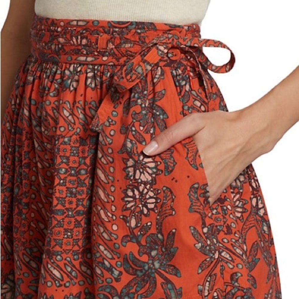 NWT. ULLA JOHNSON Women's Nalani Shorts In Clementine (Sz 2)